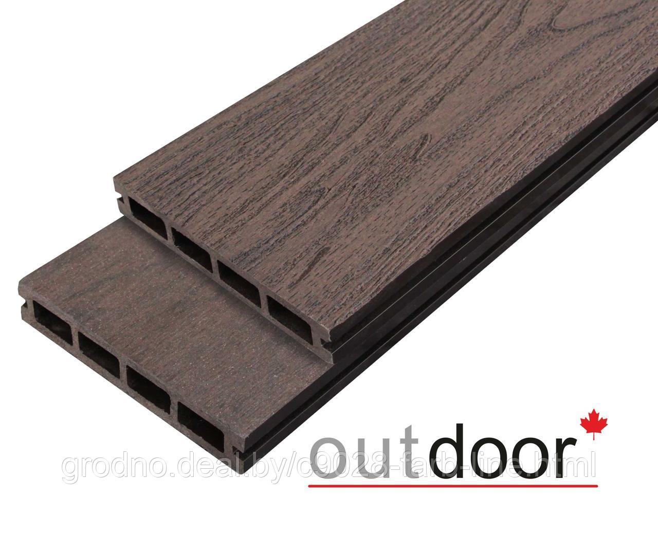 Террасная доска ДПК Outdoor 3D 150*25*4000 мм. ARIZONA BROWN коричневая