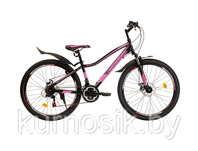 Велосипед Nameless S6400DW 26" черный-розовый