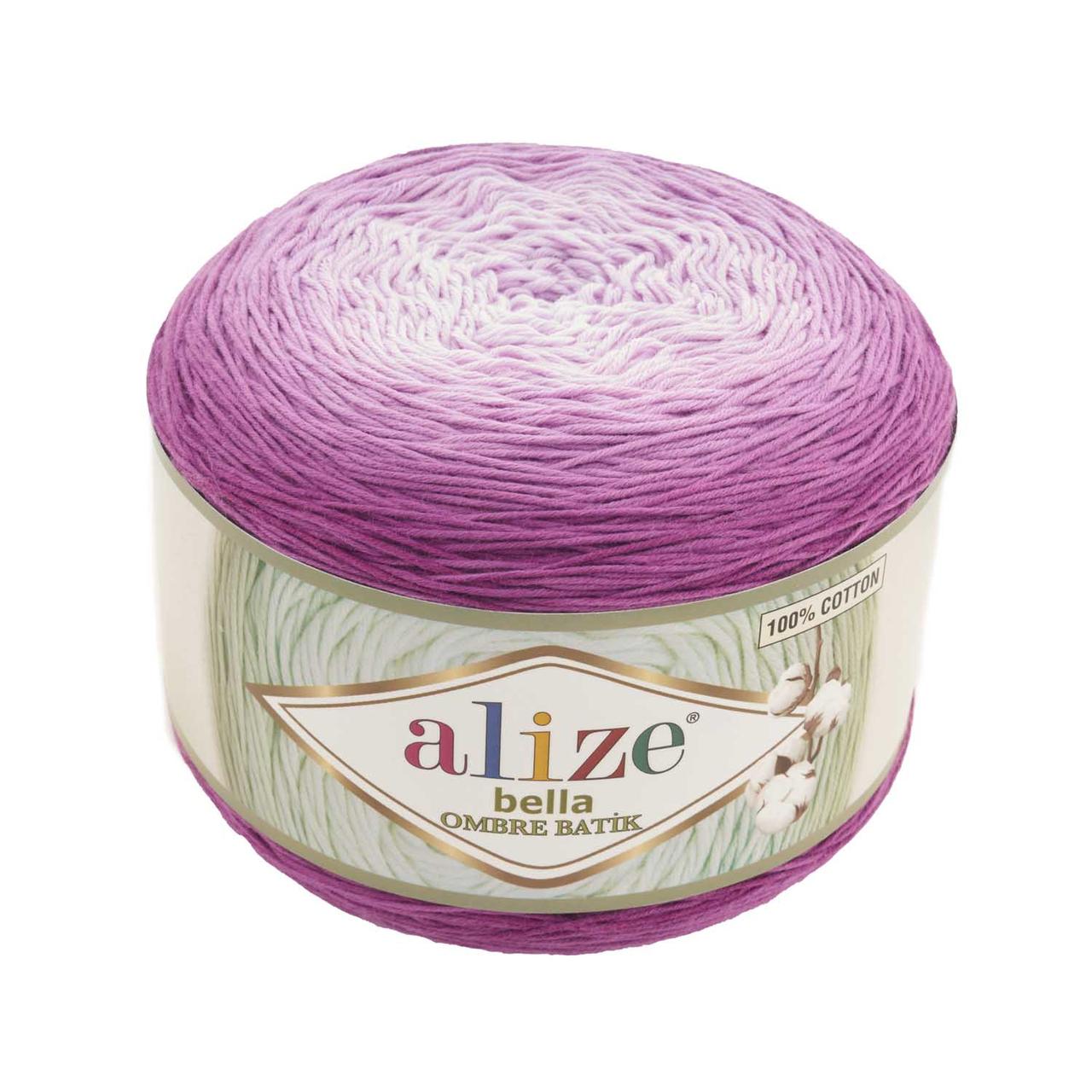 Пряжа Ализе Белла Омбре Батик (Alize Bella Ombre Batik) цвет 7429 сиренево-розовый