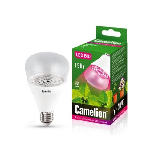 LED15-PL/BIO/E27 (15Вт 220В) Лампочка светодиодная для растений CAMELION