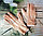 Перчатки нейлоновые тонкие, садовые, с полимерным покрытием ладони и пальцев Белые с лиловым, фото 5