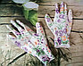 Перчатки нейлоновые тонкие, садовые, с полимерным покрытием ладони и пальцев Бежевые, фото 4