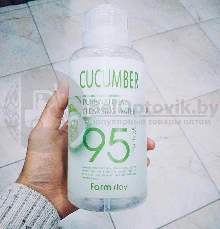 Очищающая вода с экстрактом огурца FarmStay Pure Natural Cleansing Water Cucumber (Фарм Стей), 500ml - фото 4 - id-p120962165