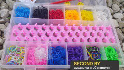 Резинки для плетения браслетов Rainbow Loom Bands 2000 шт - фото 1 - id-p7618640
