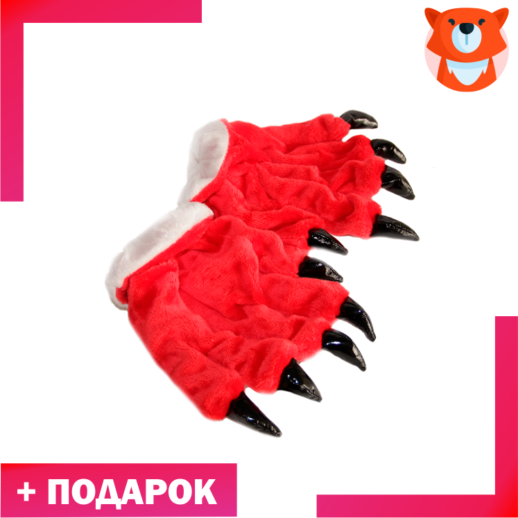 Перчатки кигуруми красные