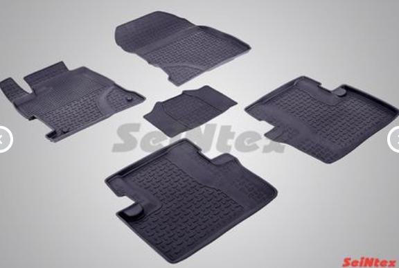 Коврики резиновые "Seintex" с высоким бортиком для салона Honda Civic седан 2012-2020. Артикул 85082