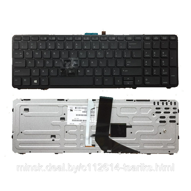 Клавиатура для ноутбука HP ZBook 15 (G1, G2) 17 (G1, G2) черная, с джойстиком - фото 1 - id-p101236801