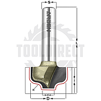 Фреза профильная "Гусёк" R=3.175 D=25.4x11.1x40 S=8 Z2 HW ARDEN