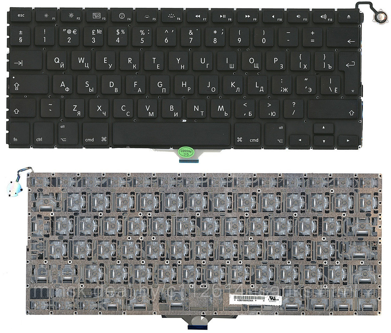 Клавиатура Apple MacBook A1237, A1304 (Early 2008 - Mid 2009) черная, большой Enter - фото 1 - id-p117946012