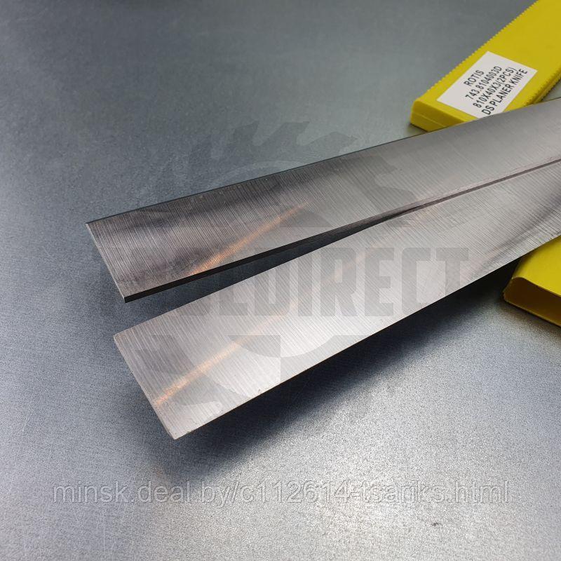 Нож строгальный фуговальный 810x40x3 (сталь DS качество) Rotis (1 шт.) - фото 6 - id-p113913986