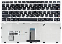 Клавиатура Lenovo IdeaPad Flex 2-14, G40-30, G40-70 черная, рамка серебряная, без подсветки