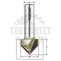 Фреза пазовая конусная V-образная угол 90° D=6.35х9.5x45 S=8 Z2 HW ARDEN