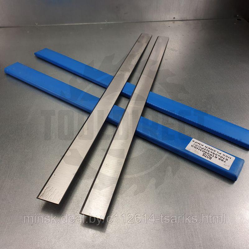Нож строгальный фуговальный 610x35x3 (сталь HSS 18% W качество) Rotis (1 шт.) - фото 7 - id-p112213456