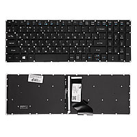 Клавиатура для ноутбука Acer Aspire E5-522, E5-573, E5-722 Series. Плоский Enter. Черная, без рамки. С