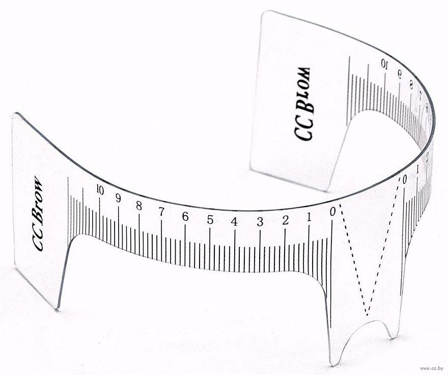 CC Brow Линейка для бровей (с вырезом для носа)