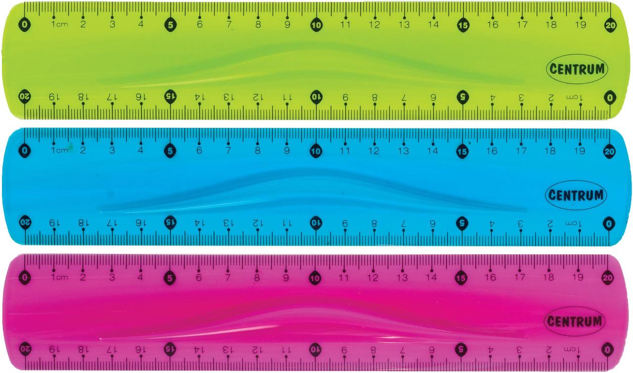Линейка пластиковая CENTRUM гибкая 20 см (Цена с НДС) - фото 1 - id-p121010381