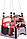 Копия Качели Долони 0152/4 детские подвесные пластиковые с высокой спинкой 3 в 1 Doloni, красные, фото 5
