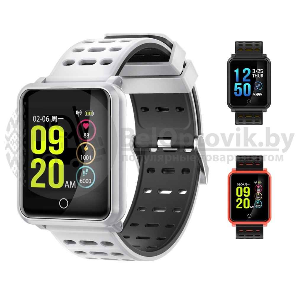Смарт-часы Smart Watch N88 IP68 с функцией измерения давления Белые - фото 10 - id-p121010726