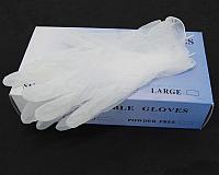 Перчатки нитриловые прозрачные М 100шт, фото 1