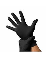 Перчатки нитриловые черные L 100шт, фото 1