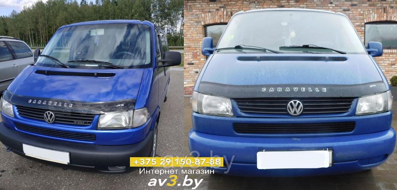 Дефлектор капота Volkswagen T4 1998-2003 косые фары VT52