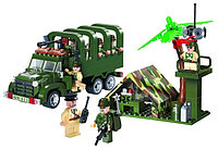 Enlighten Brick Военный лагерь с грузовиком, 308 деталей