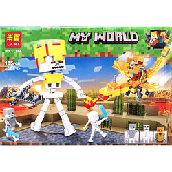 Конструктор Lari My World 11264 Крипер и золотой дракон (аналог Lego Minecraft) 185 деталей