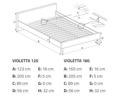 Кровать Halmar VIOLETTA 160 (античная черешня/черный) - фото 2 - id-p91419985