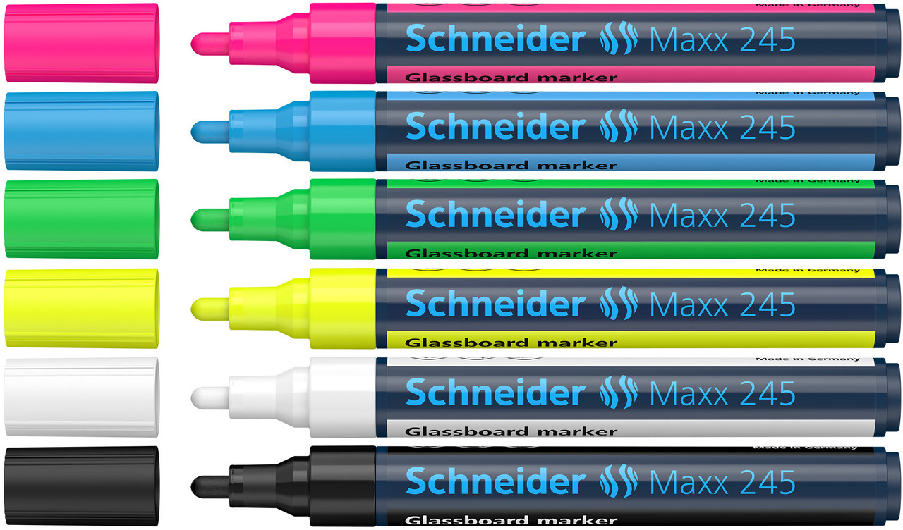 Набор маркеров для стеклянных досок SCHNEIDER MAXX 245 (цена с НДС)
