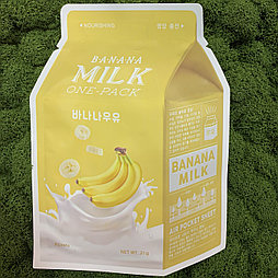 Тканевая маска для лица с молочными протеинами и экстрактом банана A'PIEU Milk One Pack banana