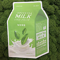 Тканевая маска с молочными протеинами и экстрактом зелёного чая A'Pieu Green Tea Milk One-Pack