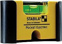 STABILA Уровень 18115 тип Pocket Electric (1гориз., 1мм/м) С зажимом для крепления к поясному ремню