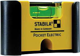 STABILA Уровень 18115 тип Pocket Electric (1гориз., 1мм/м) С зажимом для крепления к поясному ремню