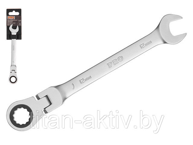 Ключ комбинированный 12мм трещоточный шарнирн. PRO STARTUL (PRO-7212) - фото 1 - id-p120160757