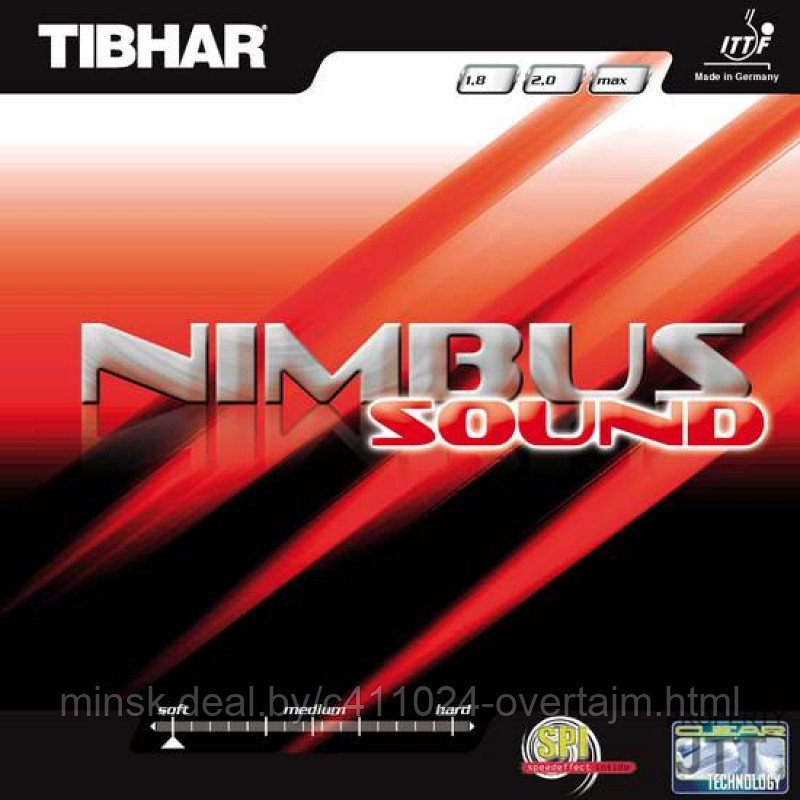 Накл д/ракетки н/т TIBHAR Nimbus Sound max red арт 9159 - фото 1 - id-p121121858