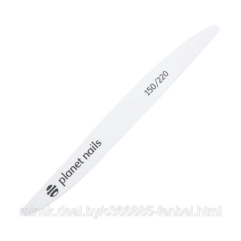 Пилка для ногтей "Planet Nails", "Wooden Base", 150/220, белая волна