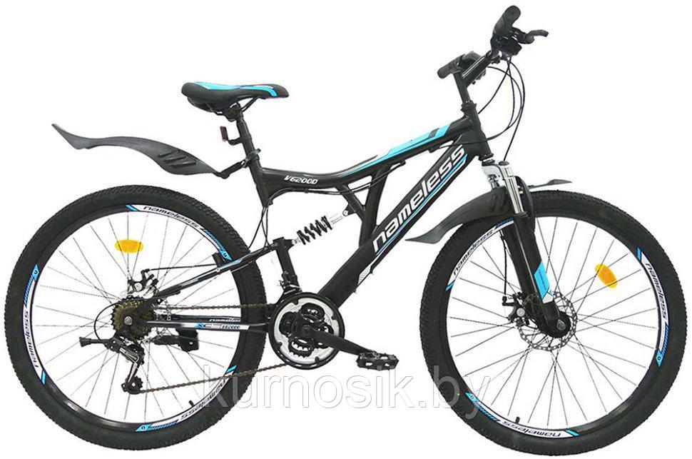 Мужской велосипед Nameless V6200D 26" черно-синий - фото 1 - id-p121130313