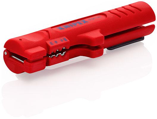 KN-1664125SB Инструмент для снятия оболочки с плоского и круглого кабеля (Knipex)