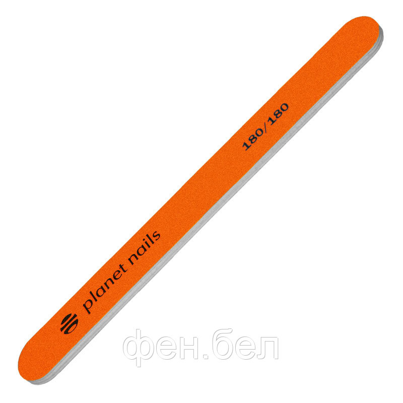 Пилка для ногтей стандартная "Planet Nails", 180/180, неоново-оранжевая - фото 1 - id-p120144650