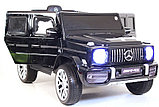 Детский электромобиль RiverToys Mercedes-Benz G63 T999TT (черный глянец) автокраска лицензия, фото 2