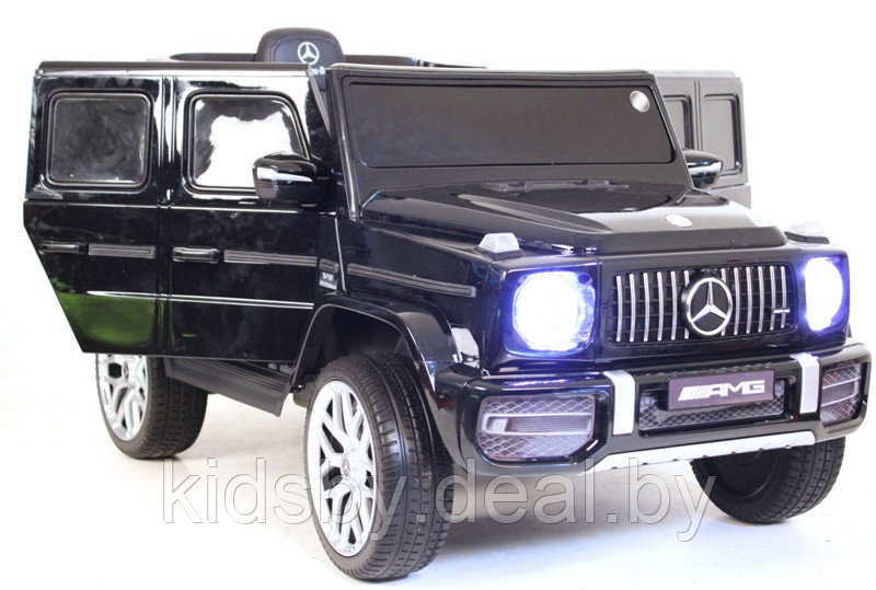 Детский электромобиль RiverToys Mercedes-Benz G63 T999TT (черный глянец) автокраска лицензия - фото 2 - id-p121175985