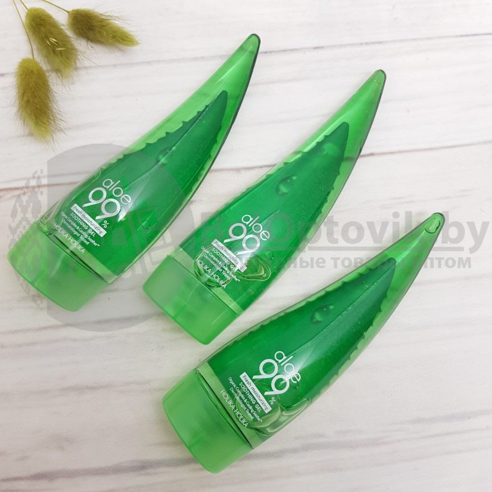 Универсальный гель с 99 содержанием экстракта сока алоэ вера ALOE 99 HOLIKA HOLIKA, 55ml Original Korea - фото 5 - id-p121180628