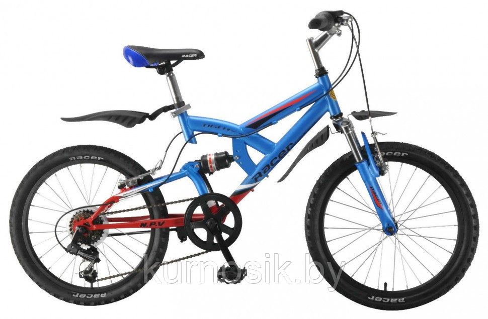 Велосипед подростковый Racer TIGER 20" Синий/красный, 14" - фото 1 - id-p121186566