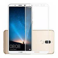 Защитное стекло для Huawei Mate 10 Lite с полной проклейкой (Full Screen), белое