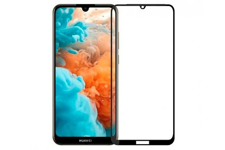 Защитное стекло для Huawei Y5 (2019) с полной проклейкой (Full Screen), черное, фото 2