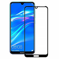 Защитное стекло для Huawei Y9 (2019) с полной проклейкой (Full Screen), черное