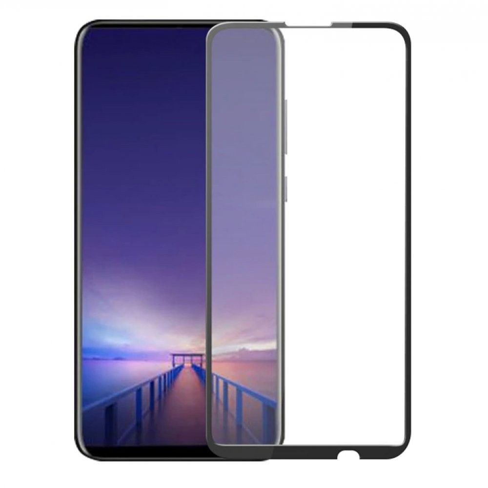 Защитное стекло для Huawei Y9 Prime 2019 с полной проклейкой (Full Screen), черное