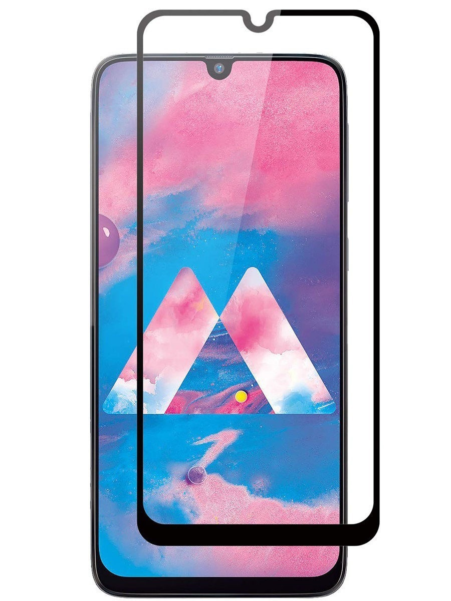 Защитное стекло для Samsung Galaxy A50 с полной проклейкой (Full Screen), черное