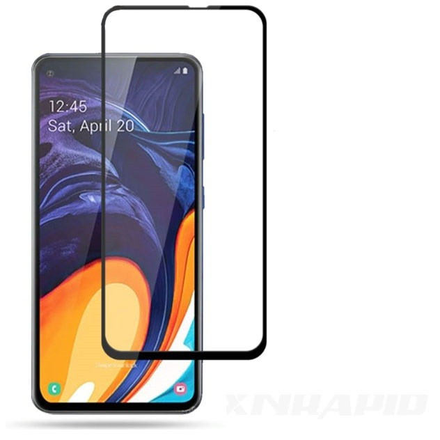 Защитное стекло для Samsung Galaxy A60 с полной проклейкой (Full Screen), черное