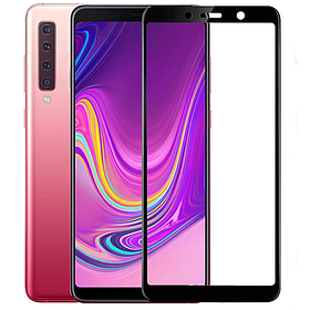 Защитное стекло для Samsung Galaxy A9 2018 (A920) с полной проклейкой (Full Screen), черное